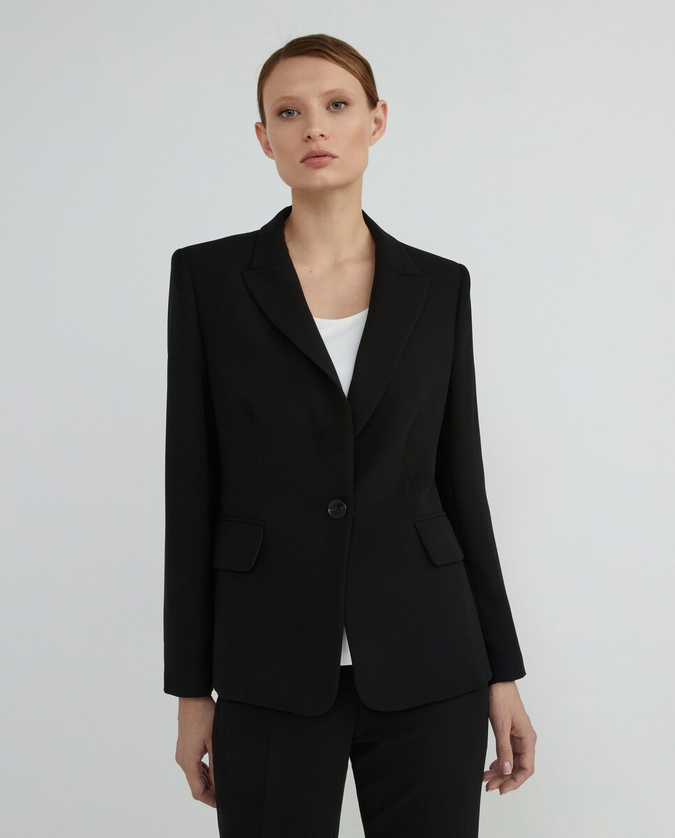 Blazer basique avec col à rabat