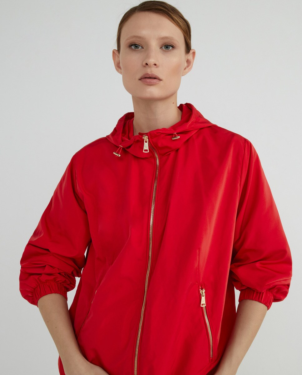 Imperméable basique à capuche