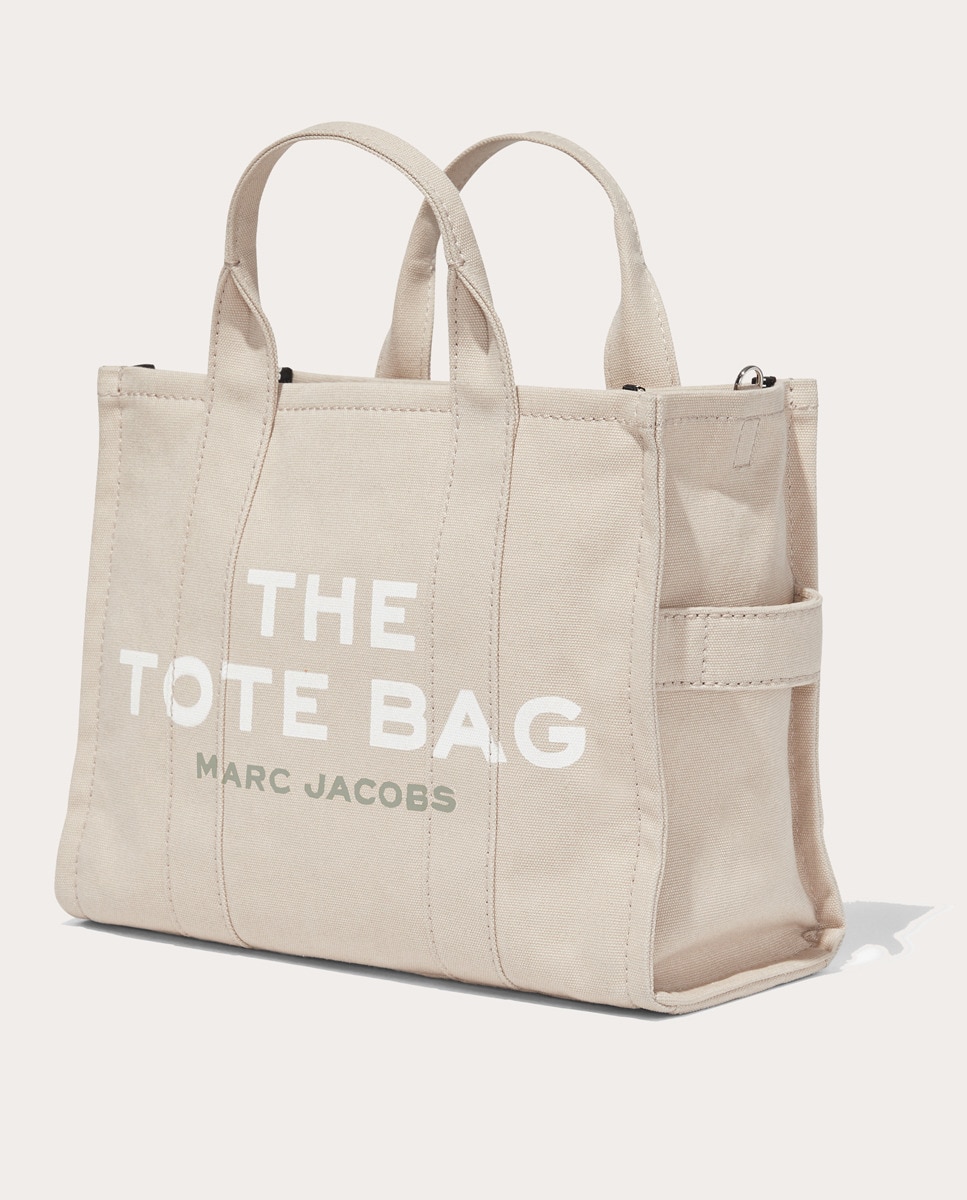 Bolso Medium Tote de algodón Beige-3