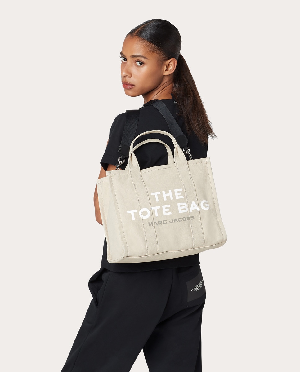 Bolso Medium Tote de algodón Beige-2