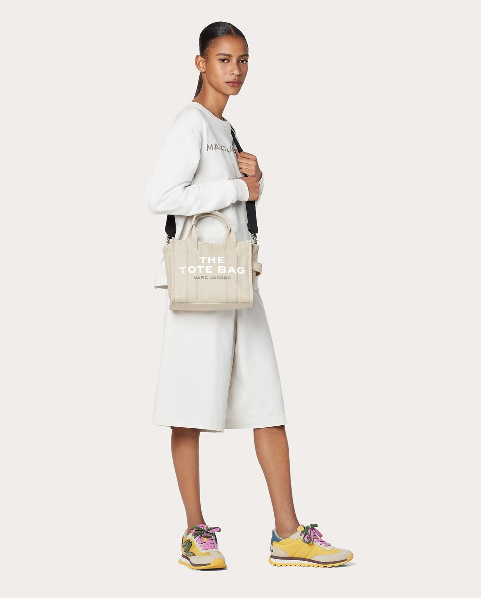 Mala de Mão Small Tote de Tecido Bege-2