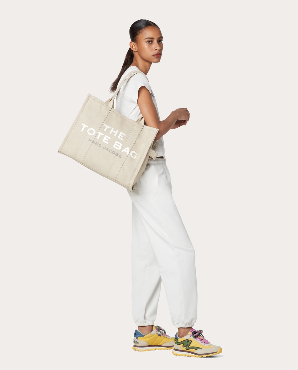 Mala Shopper Large Tipo Tote de Algodão Bege-2
