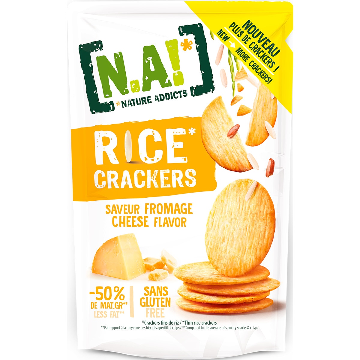 Bolachas Crackers de Arroz com Queijo embalagem 85 g