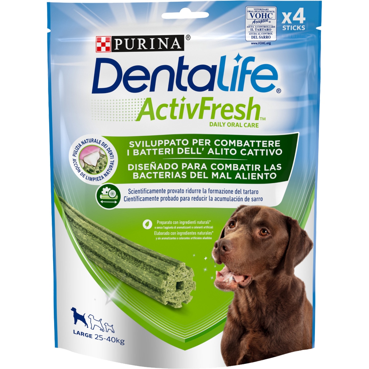 Snack para Cão Active Fresch Dental Largue embalagem 142 g