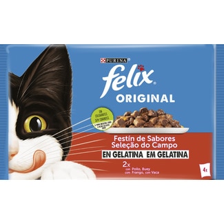 Alimento Húmido para Gato Original Selecção do Campo Pack 4 unidades embalagem 340 g - Purina Felix