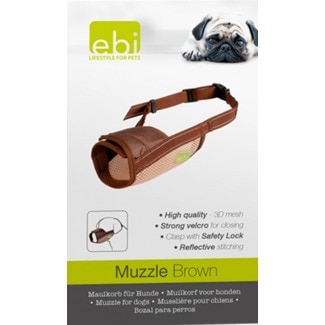 Acessório para Cão Açaime Castanho com Rede Tamanho L embalagem 1 unidade - Ebi