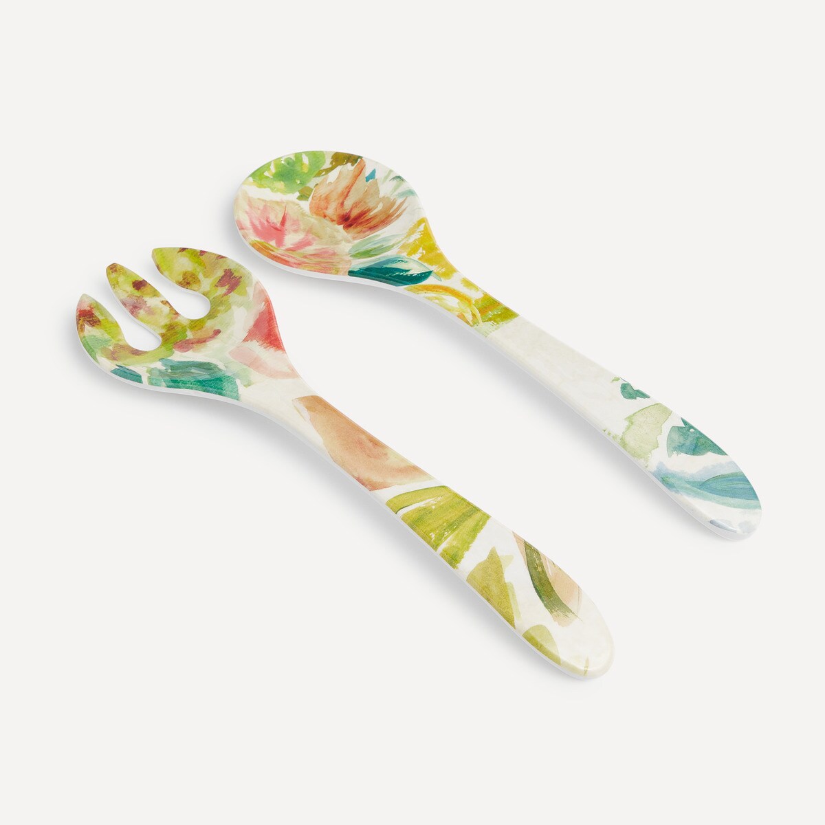 Utensilios Cocina Madera CcHuDE - 2 Cucharas Ensalada, Mango Largo