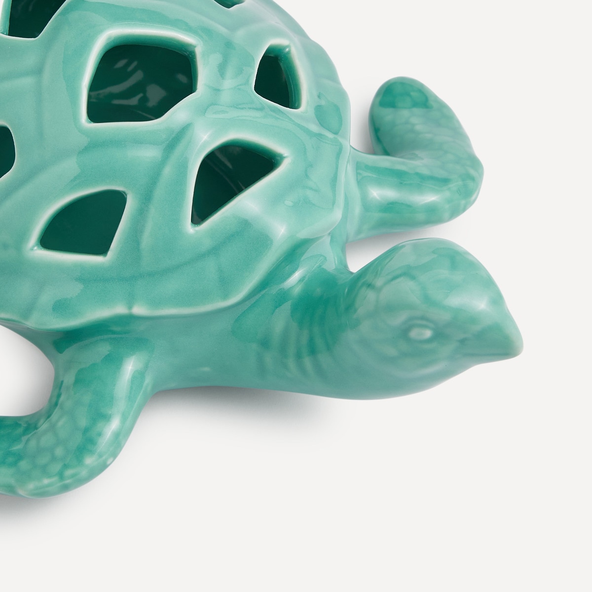 Porta-Velas Tealight Tartaruga Molly Turquesa-3