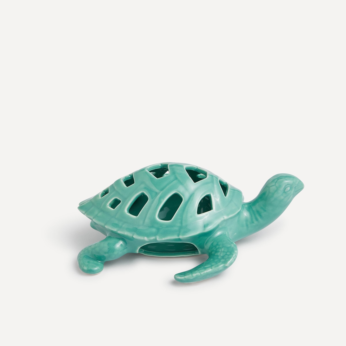 Porta-Velas Tealight Tartaruga Molly Turquesa-2