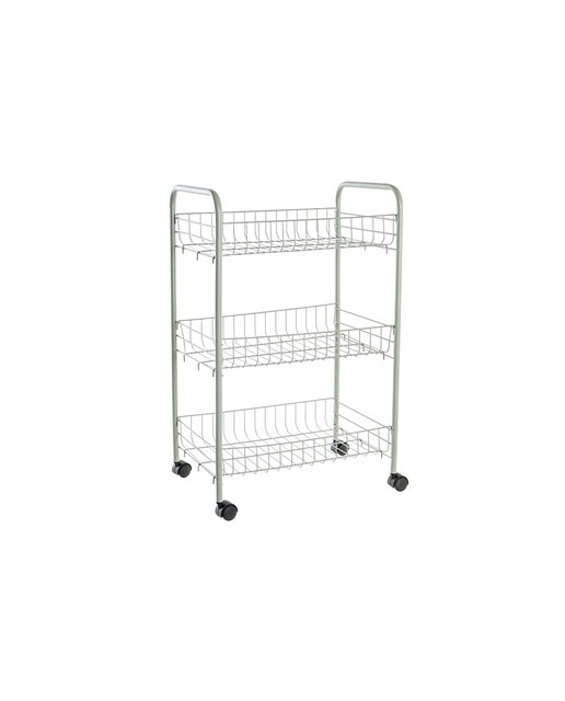 Imagen 0 de Frutero metal polipropileno 40 x 26 x 62 3 cestas verde menta