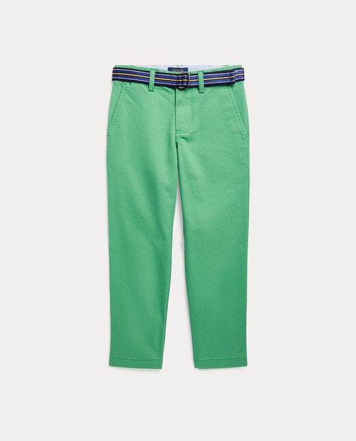 Imagen 0 de Pantalón chino de niño en verde slim fit