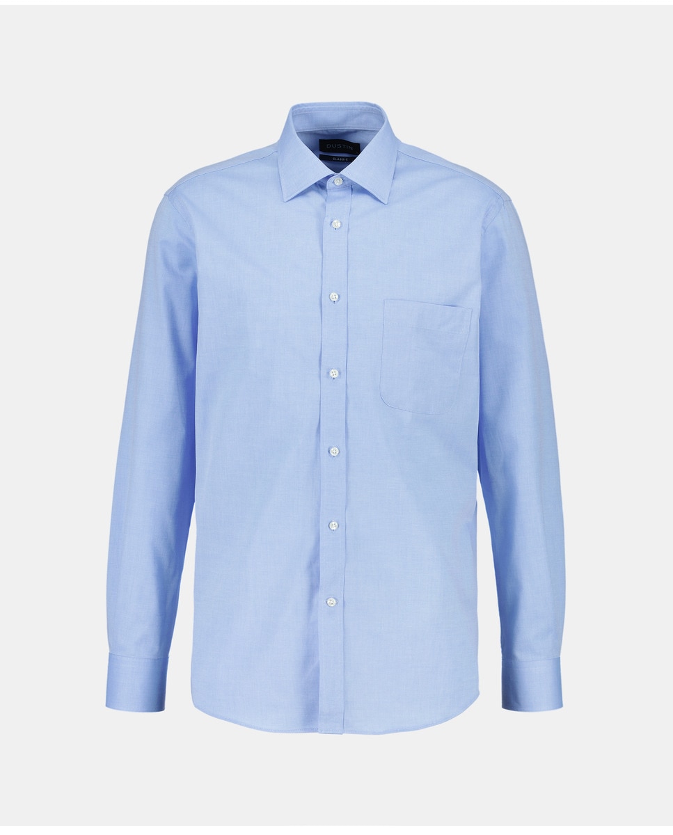 Camisa Classic Fit Clássico Estrutura Padrão Clássico Azul Céu-4
