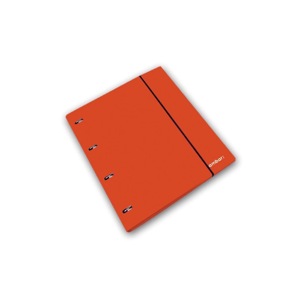 Capa Ambar School A4 4 Argolas com Pautada Ambar 5