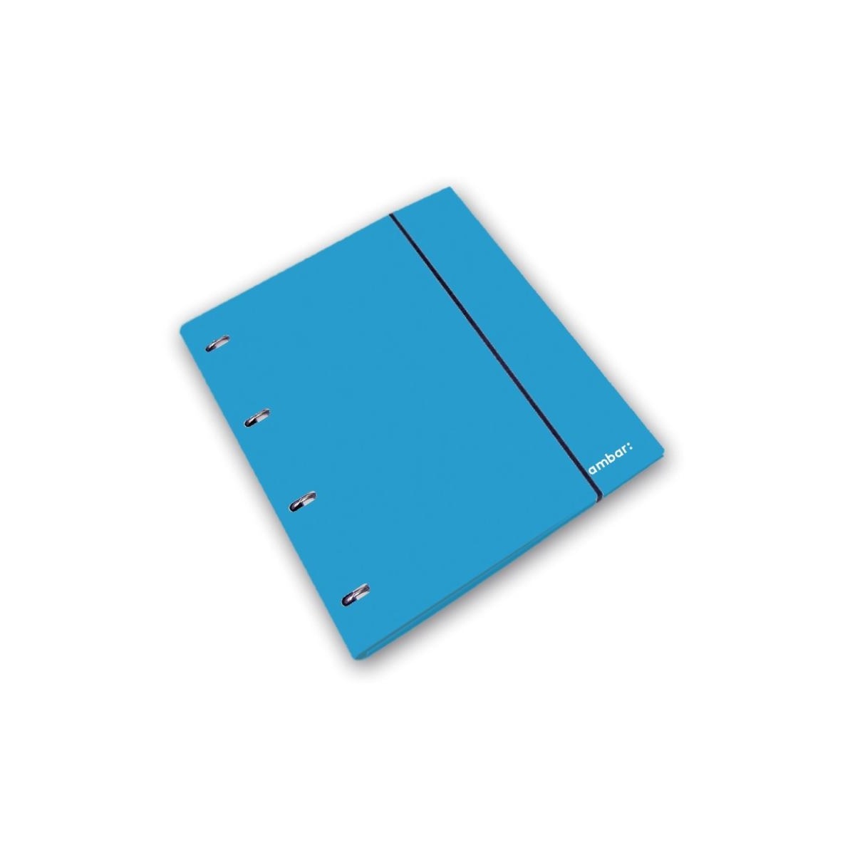 Capa Ambar School A4 4 Argolas com Pautada Ambar 4