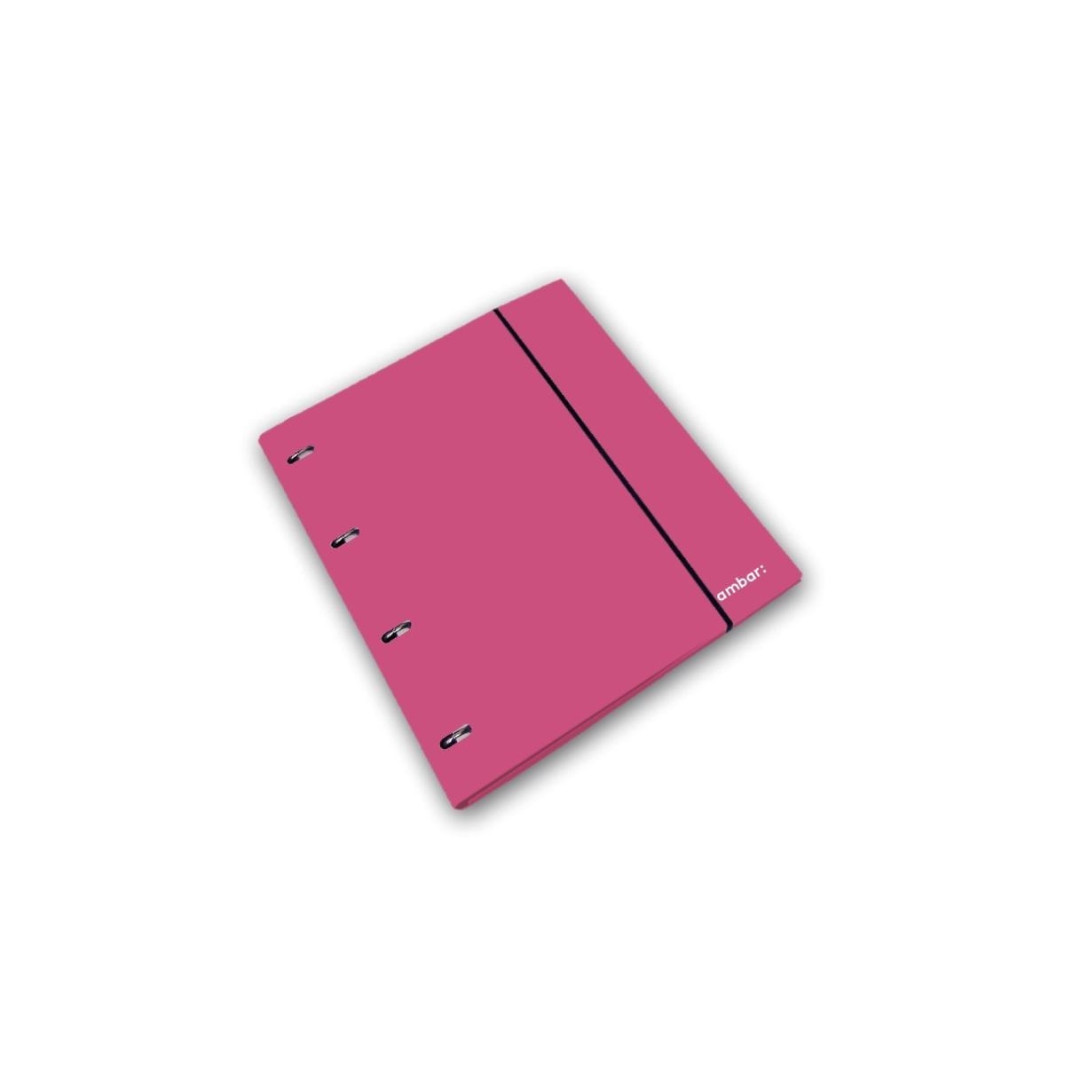 Capa Ambar School A4 4 Argolas com Pautada Ambar 1