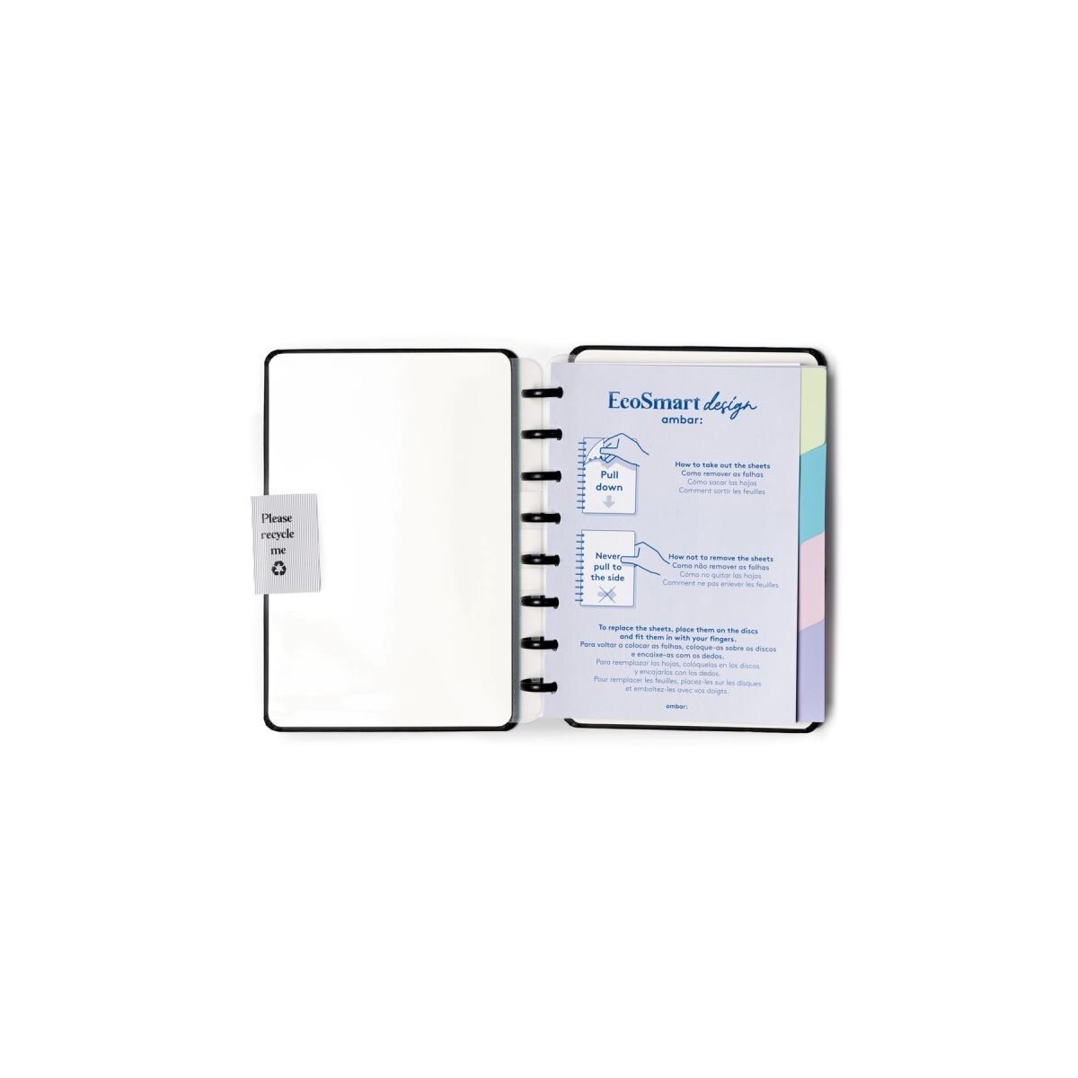 Caderno EcoSmart A5 PU Ambar Preto 2