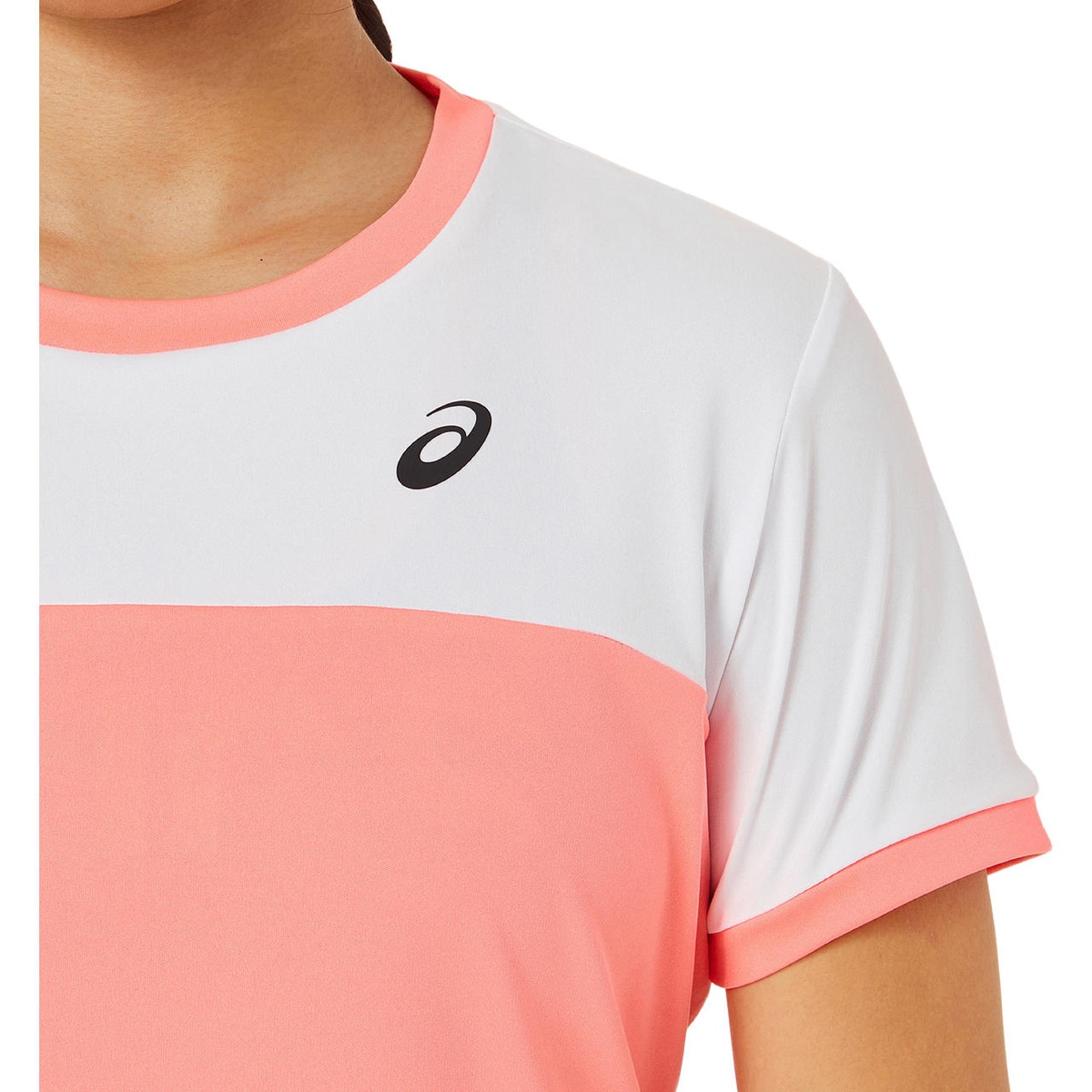 T-shirt de Menina Laranja / Branco-4