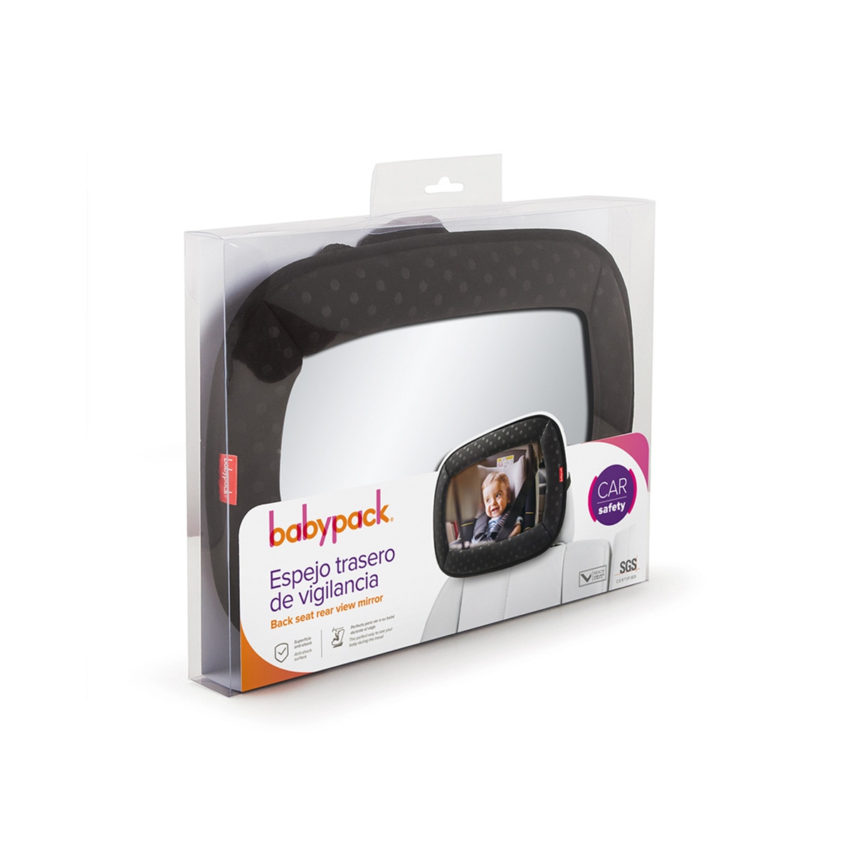 Espejo Trasero de vigilancia Negro Babypack Negro-5