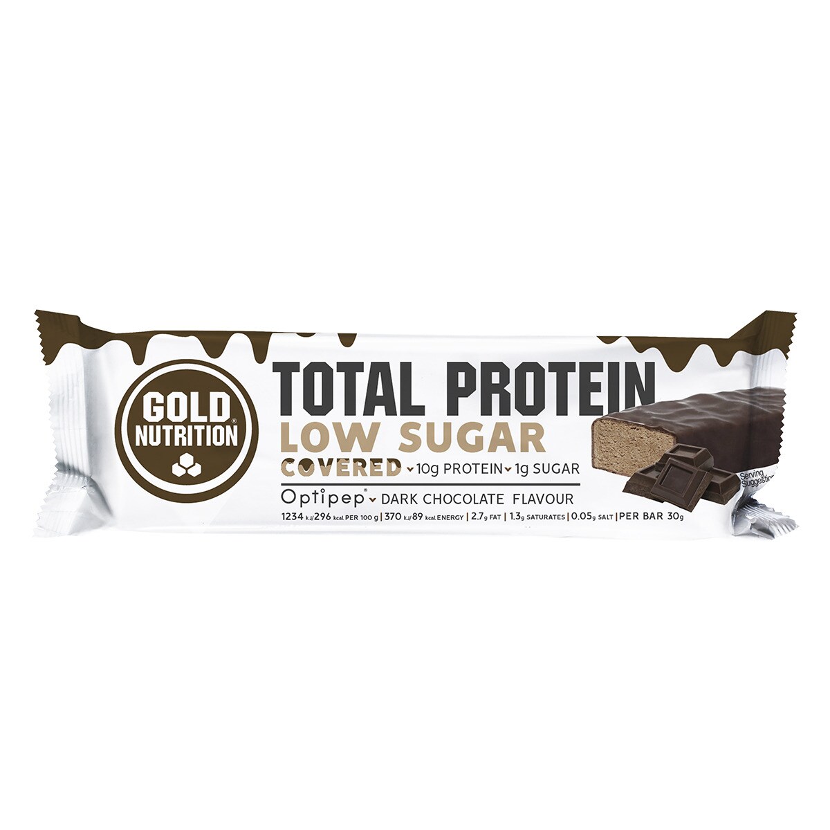 Barra Proteica Low Sugar Covered Dark Chocolate - 30 g 1