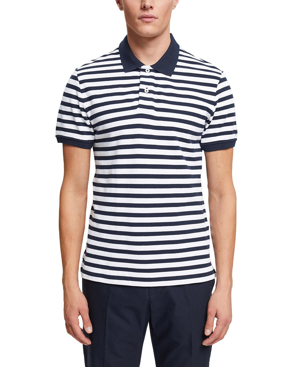 Polo basique rayures piqué de