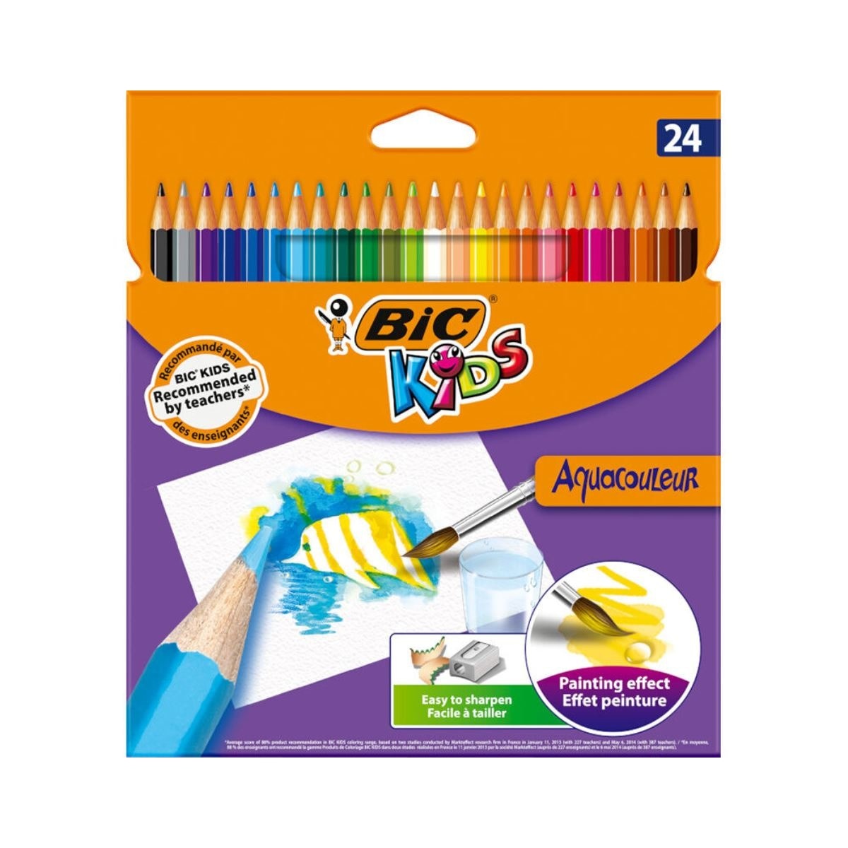 Conjunto de 24 Lápis de Cor Bic Kids Aquacouleur 1