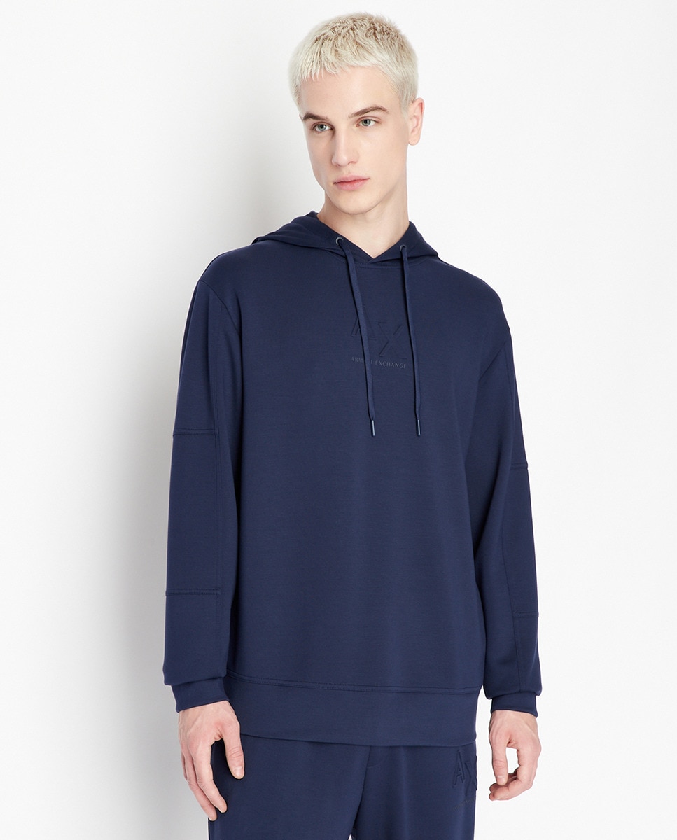 Sweat à capuche en interlock