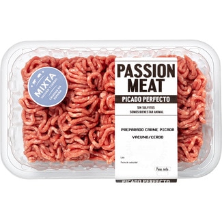 preparado de carne picada mixta vacuno y cerdo bandeja 500 g - Passion Meat