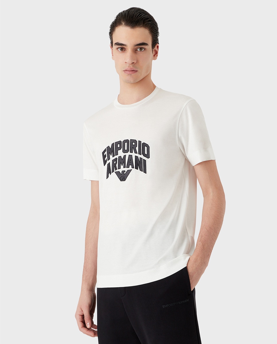 Tshirt regular fit avec grand logo brodé