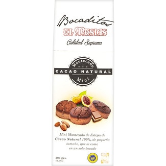 Bocaditos mini mantecados de cacao 100% natural IGP Mantecados de Estepa bolsa 300 g - El Mesias