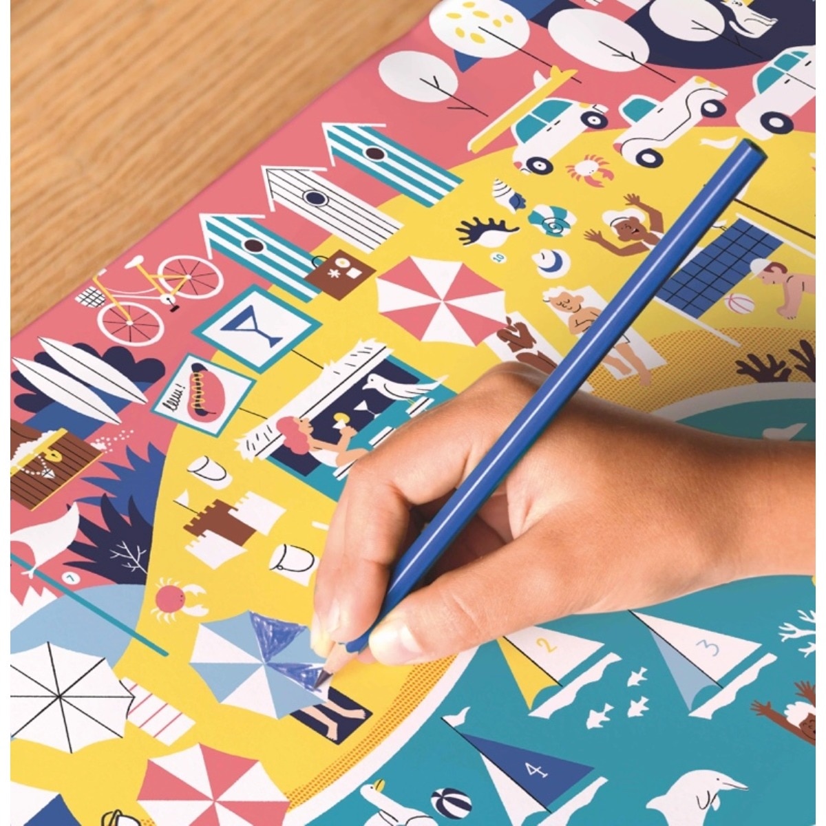 Poppik Coloring Posters Beach 2