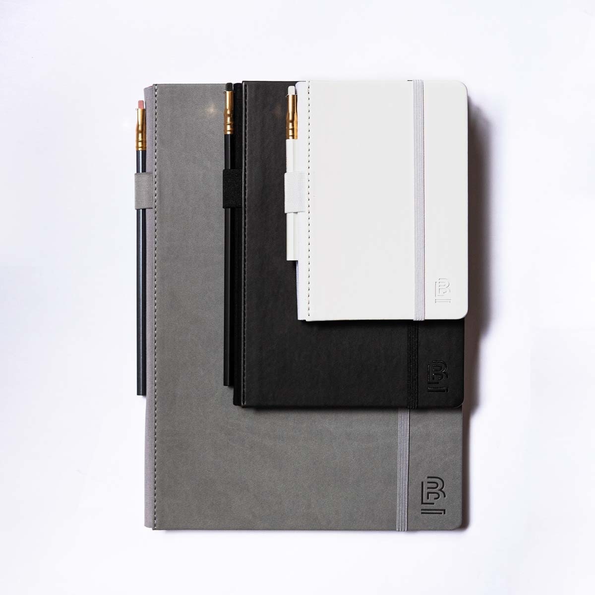Caderno Grande A4 de Capa Dura e Papel Marfim de Linhas - Cinzento Cinzento-7