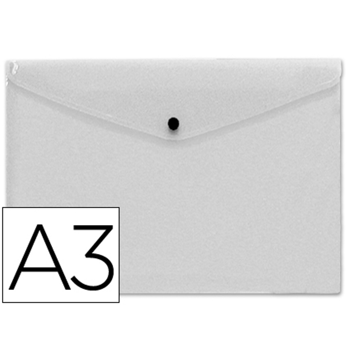 Bolsa A3 em Envelope, Polipropileno Transparente, LiderPapel 1