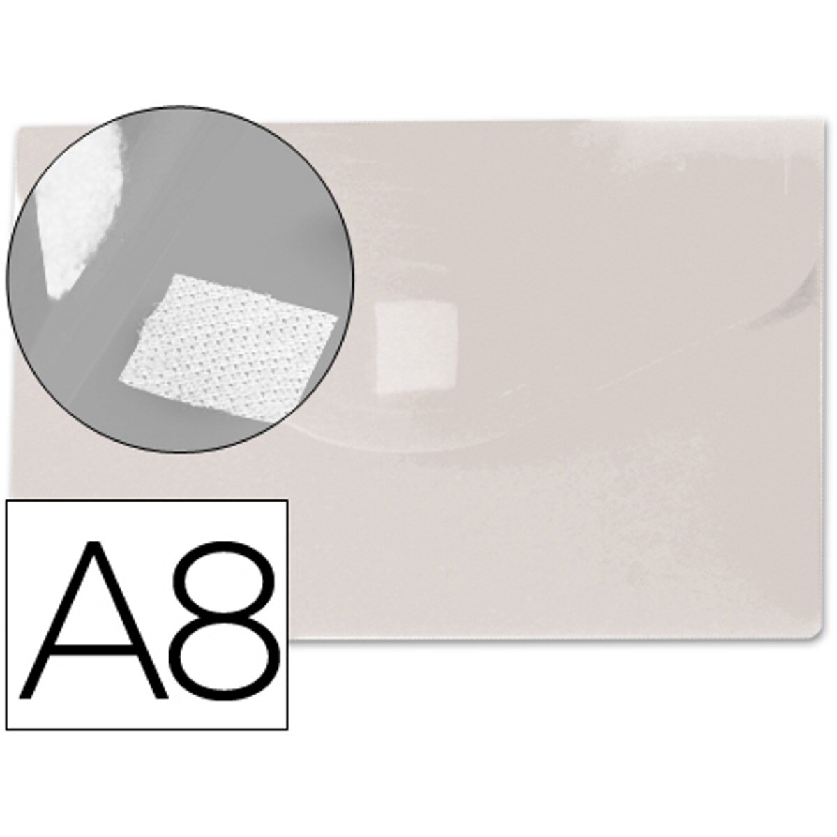 Bolsa A8 Porta Documentos com velcro Transparente, LiderPapel 1