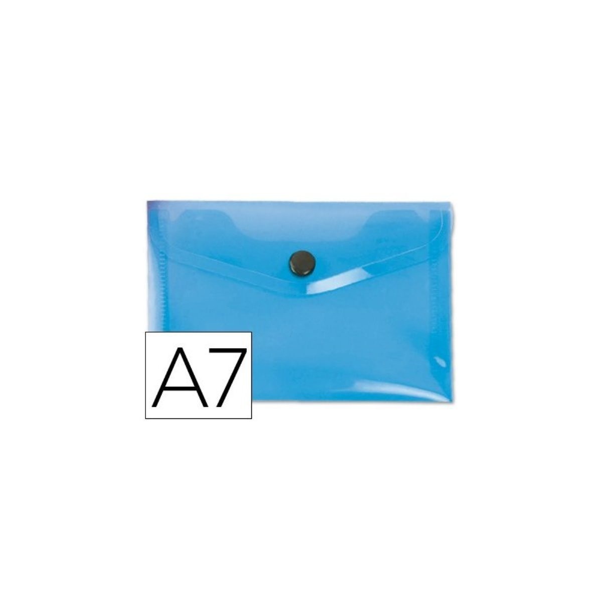 Imagem 0 de Bolsa A7 em Envelope, Polipropileno Azul Transparente, LiderPapel