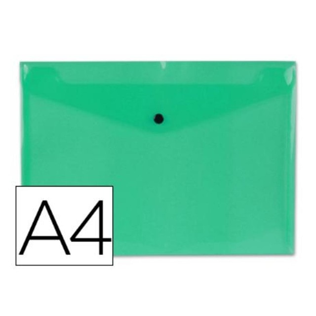 Imagem 0 de Bolsa A4 em Envelope, Polipropileno Verde Transparente, LiderPapel