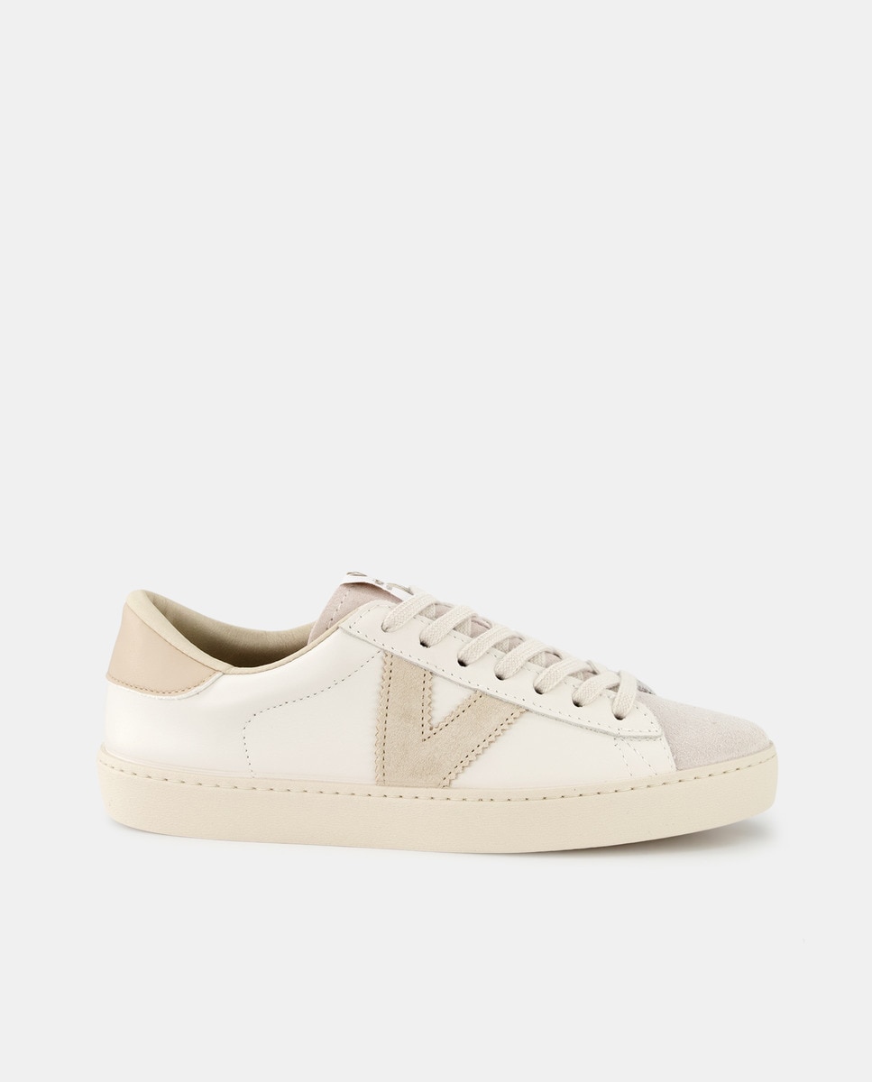 Chaussures unisexe basses à semelle cuvette avec logo et détails contrastants