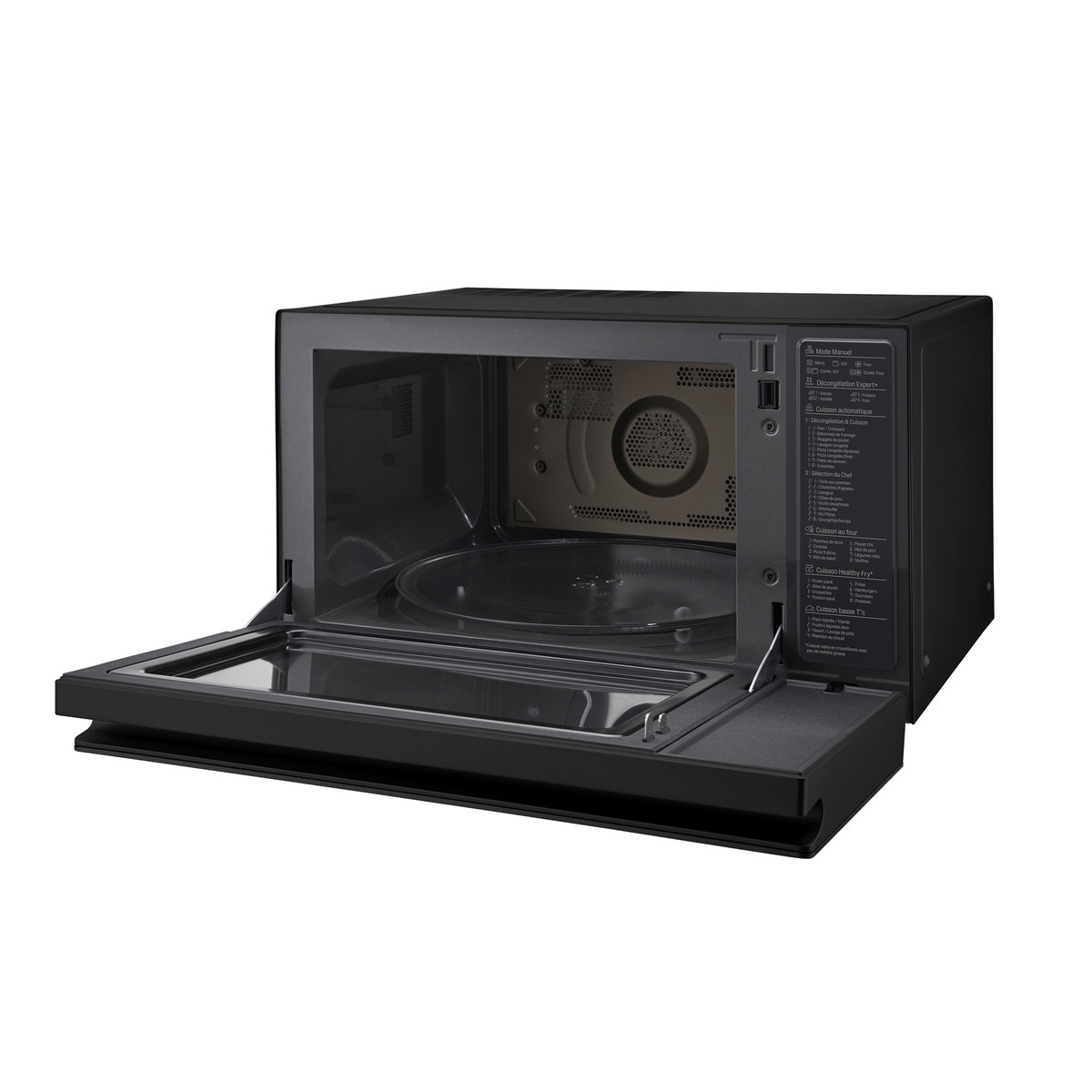 Microondas LG 4 en 1, 39 litros y grill - MJ3965BPS Negro-7