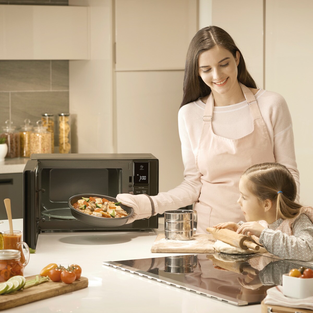 Microondas LG 25 litros, grill, 1.000 w y Smart Inverter - MH6535GDS Negro-14