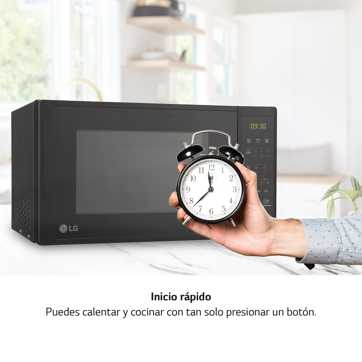 Microondas  LG 20 litros y grill - MH6042D Negro-9