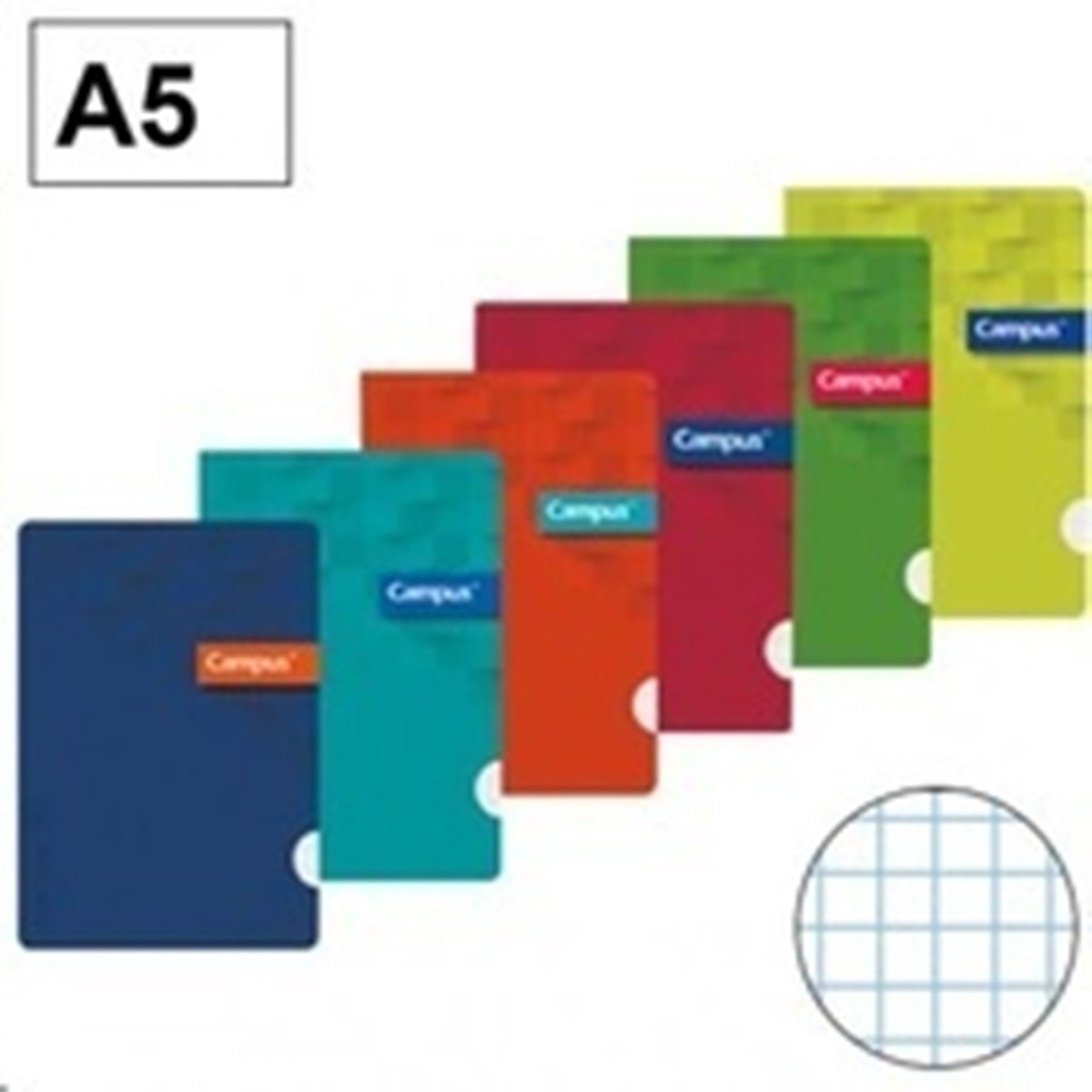 Caderno A5+ Quadriculado 48 Folhas Campus 1