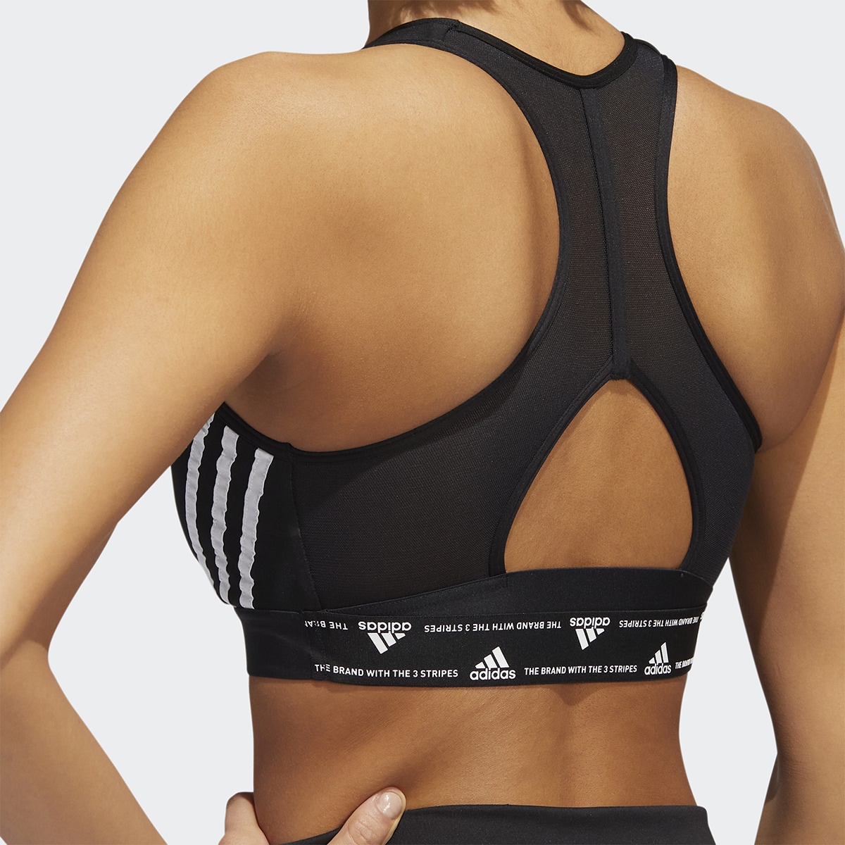 Top de Mulher Powerreact Training Medium-Support 3 Faixas 4