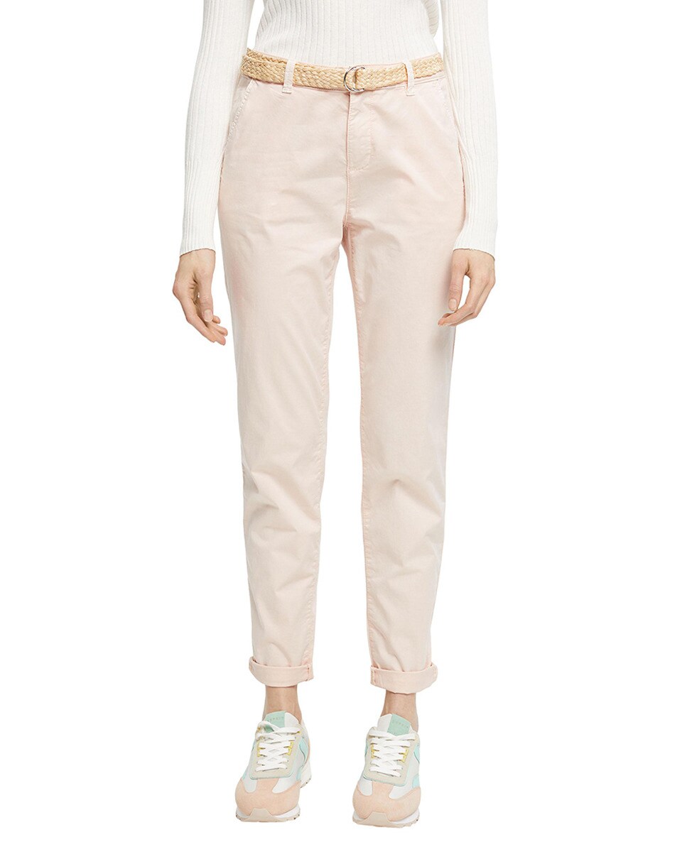 Pantalon chino basique taille moyenne