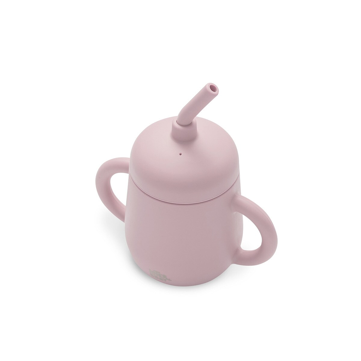 Vaso antigoteo + pajita Rosa-2