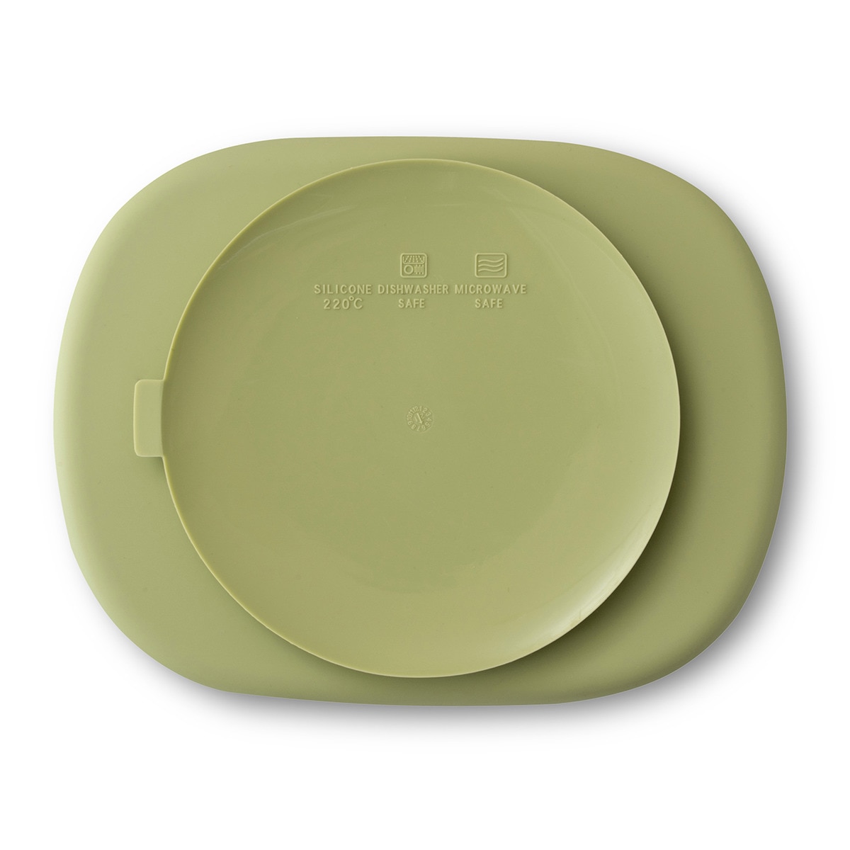 Plato con ventosa y tapadera Verde Agua-4