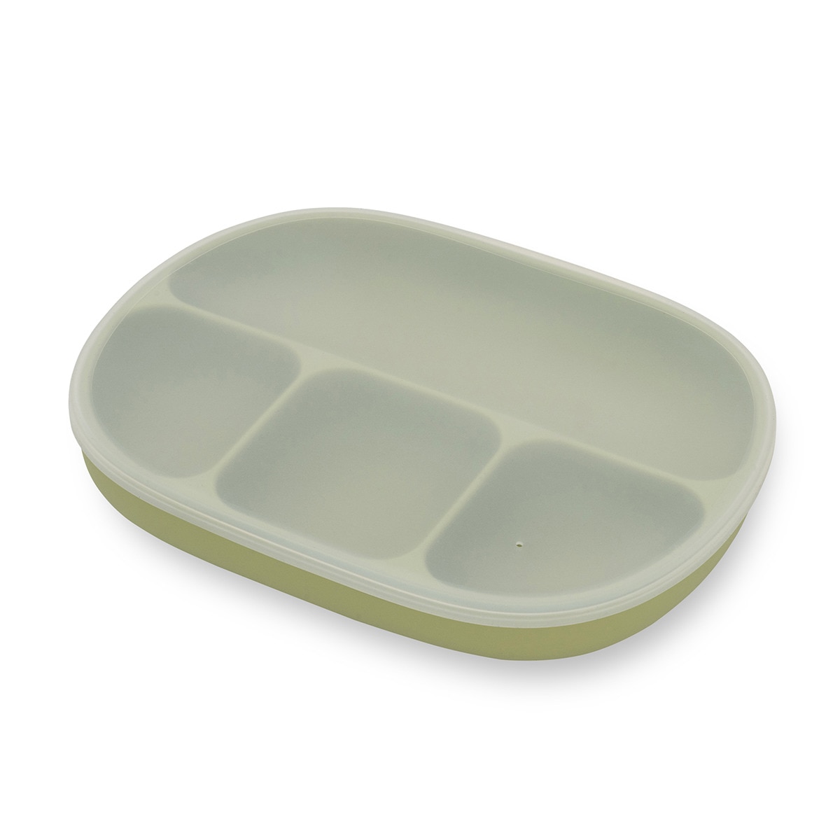Plato con ventosa y tapadera Verde Agua-2