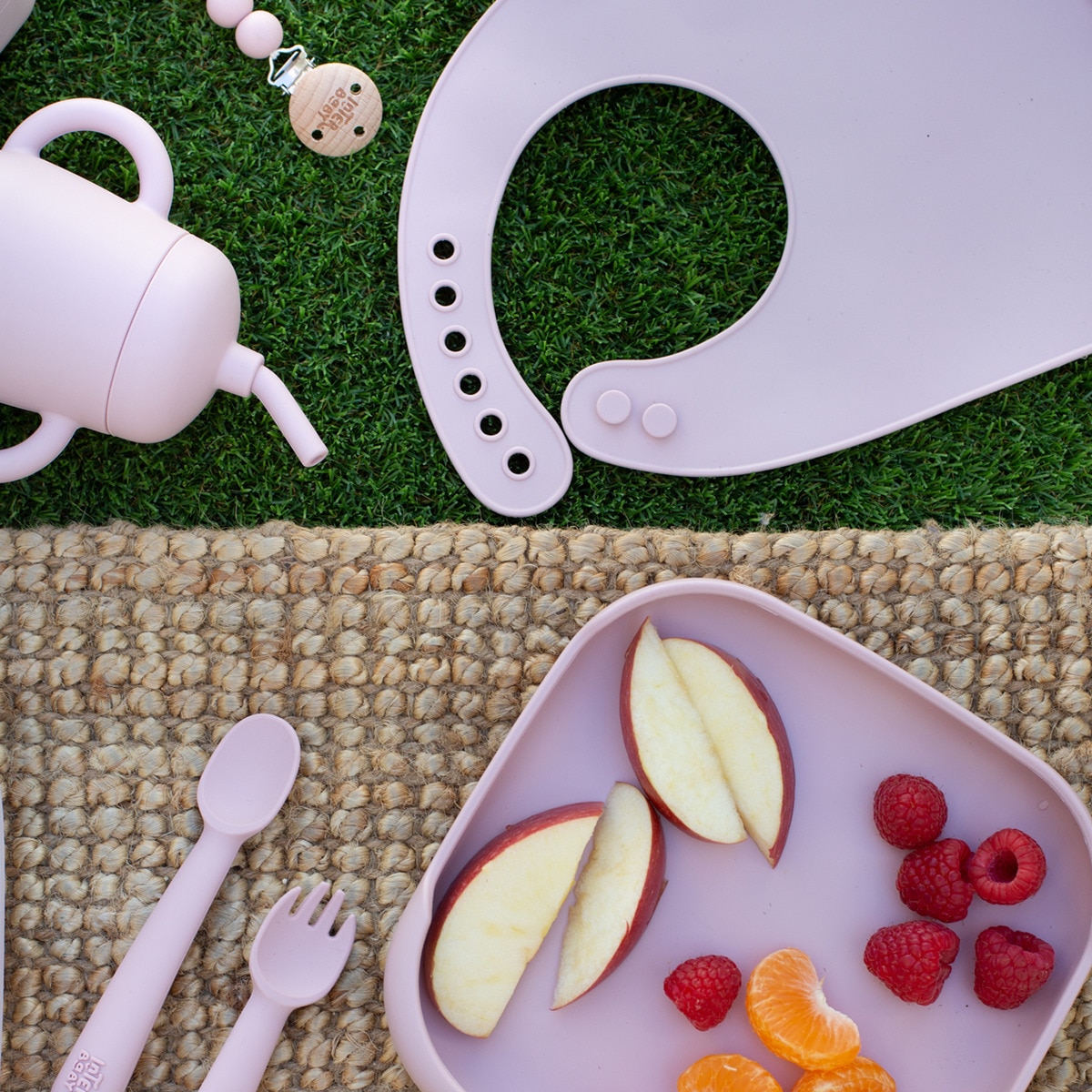 Cubiertos de silicona Rosa-5