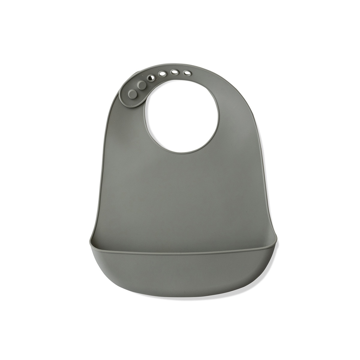 Babero de silicona Gris-1