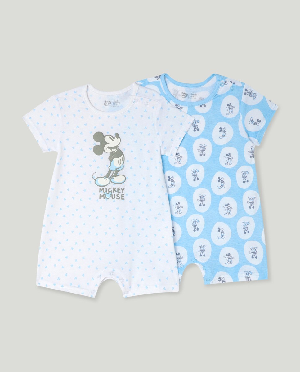 Lot 2 grenouillères imprimé Mickey