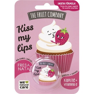 bálsamo labial fresa nata karité + vitamina E blister 1 unidad - The Fruit Company