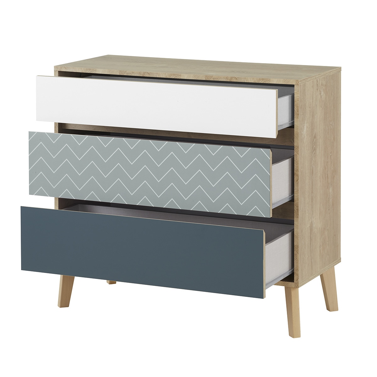 Comoda 3 cajones Galipette LARVIK Multicolor-4